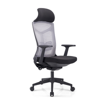 Chaise de bureau ergonomique moderne de haute qualité, réglable, en maille, avec cadre en aluminium, pivotante, pour le bureau à domicile