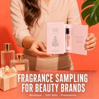 Carte d'échantillon de parfum pour promotion en magasin, cadeau avec achat, support pour flacon de parfum, carte en papier, testeur de parfum imprimé sur mesure