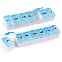 Boîte de rangement portable pour médicaments, 7 jours, amovible, avec 7 compartiments, en PP, pour une organisation efficace des pilules