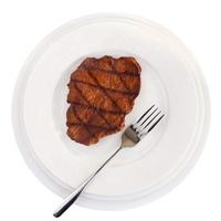 Assiette à dîner en porcelaine fine écologique, assiettes blanches en céramique personnalisées pour restaurant