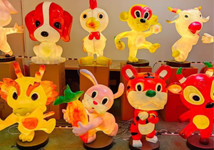 3d Chinese Zodiac Tiger Cartoon Animal <b>Motif</b> Lamp Fiberglass Decorative Festival <b>Lights</b> For Park Garden And Christmas Landscape - Product Image 1