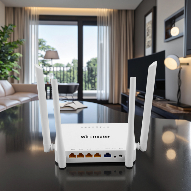 2.4G Wireless Router WE1626 with USB2.0 No SIM Slot 300Mbps High Frequency 580MHz Core