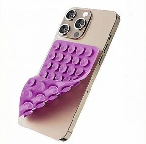 Support de téléphone en silicone double face antidérapant avec ventouse à bulles, support adhésif amovible pour coque de téléphone compatible - Product Image 4