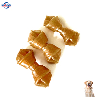 Friandises pour chiens en forme d'os noué, à base d'ingrédients naturels riches en protéines, pour le nettoyage des dents et la santé bucco-dentaire