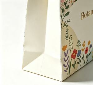 Custom Logo gift <b>bags</b> Natural Botanical Design paper gift <b>bags</b> for events - Product Image 3