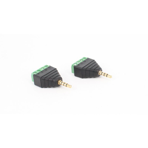 3,5mm macho de 4 pines bloque Terminal conector de Video <span class=keywords><strong>AV</strong></span> Balun estéreo hombre a <span class=keywords><strong>AV</strong></span> Terminal de tornillo <span class=keywords><strong>Jack</strong></span> 3,5mm 4 polos a Balun - Product Image 5