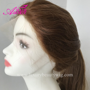 Peruca Kosher LX133 com Topo de Renda Transparente, Cabelo Humano Virgem da Fábrica Europeia, Peruca Wunder para Bebês Calvos, Peruca Judaica com Rabo de Cavalo para Academia - Product Image 6