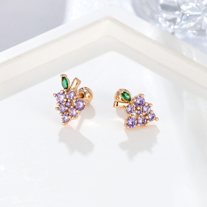 Boucles <span class=keywords><strong>d</strong></span>'oreilles clous NYH Papillon Cœur Animal Mignon Zircon Plaqué Or Mode à Visser pour Femme Idéales comme Cadeau - Product Image 5