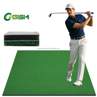 Tapis d'entraînement de golf 3D en fibres de qualité supérieure, base en tissu non tissé, gazon en tricot PA durable, simulateur de golf d'intérieur