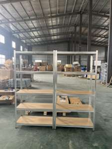 רב שכבתית מעובה מדפים מגולוון להציג מתלה בית מתכוונן מדפי סופרמרקט אחסון ברזל מדף - Product Image 3