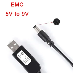 Akreditasi EMC 5V ke 9V Transfer daya USB DC jalur daya Booster lubang bulat 3.5mm kabel konverter bentuk garis penguat