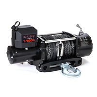 Treuil électrique haute performance étanche 12V/24V pour SUV tout-terrain et pick-up, télécommande, 17000 lbs, treuil de remorquage, sauvetage extérieur, en alliage