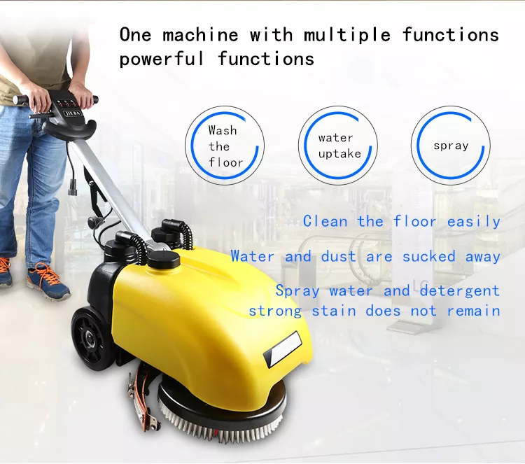 Customized   Intelligent auto Hand Push Floor Scrubber Gyms Cleaning Machine