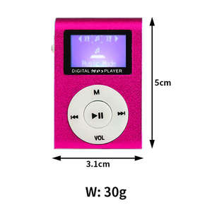 Reproductor MP3 Mini de Aleación de Aluminio con Clip, Precio de Fábrica, Pantalla LCD de 1.1 Pulgadas, Compatible con Tarjeta TF de 128MB a 32GB, Ideal para Correr, Regalo para Estudiantes - Product Image 2