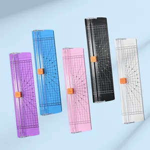 A4 portable multifunction trimmer ruler high precision straight dashed wavy line rotary paper cutter for photo card and paper