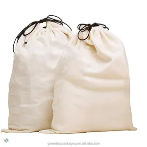 Tas cucian untuk pakaian kotor persegi tahan air polos dan dicetak dengan pegangan tali tas besar tali katun tugas berat