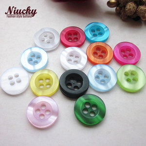 Giá Rẻ Giá 11Mm 4 Lỗ Vòng Rộng Cạnh Phẳng Pearlescent Nhựa Áo Sơ Mi Nút Cho Nam Giới Thủ Công DIY Hat Găng Tay Trang Trí - Product Image 5