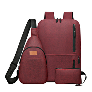 Ensemble de sacs à dos pour <span class=keywords><strong>ordinateur</strong></span> portable avec LOGO personnalisé pour hommes et femmes étudiant <span class=keywords><strong>3</strong></span> en 1 USB sac à bandoulière pour <span class=keywords><strong>ordinateur</strong></span> sac d'école secondaire - Product Image 2
