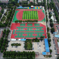 Piste de course en caoutchouc EPDM, système sandwich semi-préfabriqué, installation rapide, surface anti-pointes pour écoles, stades et terrains de sport