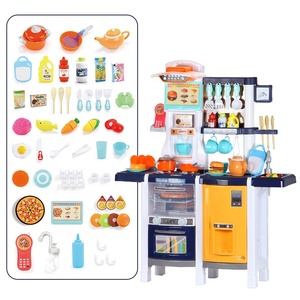 Grande <span class=keywords><strong>cuisine</strong></span> de jeu pour enfants de 100 cm, 65 pièces, ensemble de <span class=keywords><strong>cuisine</strong></span> d'imitation pour enfants, jouets de <span class=keywords><strong>cuisine</strong></span> pour filles avec lumières et sons - Product Image 6