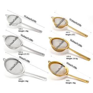 <span class=keywords><strong>Mini</strong></span> écumoire en acier inoxydable, passoire en maille pour cuisine, filtre à lait de soja, filtre à jus, passoire à cocktails, tamis à poudre à lever - Product Image 5