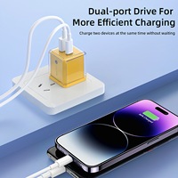 Chargeur USB rapide Macaron 30W Chargeur mural double port Charge rapide pour téléphone portable Adaptateur type C Adaptateur rapide QC3.0 PD20W