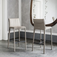 Tabouret de bar/îlot moderne de haute qualité en cuir microfibre PU, avec logo personnalisé, pour salon