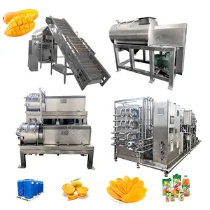 Máquina de fabricação de mango totalmente automática, linha de produção de processamento de polpa mango