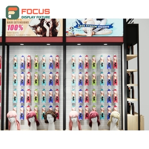 Présentoir à perruques moderne autoportant à plusieurs niveaux grande capacité pour magasin de perruques - Product Image 3