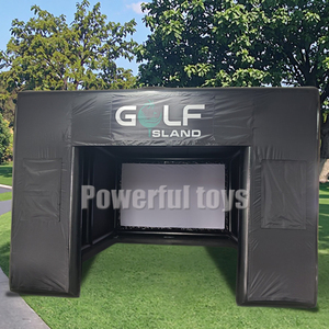 Simulador de golf inflable impermeable para exteriores, tienda de campaña, recinto de golf de Bahía de práctica y jaula de golpe para publicidad de golf - Product Image 1