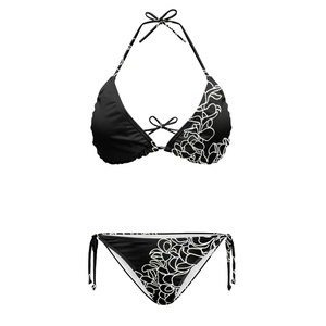 <span class=keywords><strong>Maillot</strong></span> <span class=keywords><strong>de</strong></span> <span class=keywords><strong>bain</strong></span> bikini imprimé sur mesure <span class=keywords><strong>ultra</strong></span>-sexy pour femme avec bretelles imprimées au dos et design échancré sur la poitrine, accompagné d'un short triangle – Charmant et séduisant - Product Image 2
