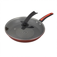 Nouvelle Poêle Antiadhésive en Acier Carbone avec Couvercle en Verre, Compatible Four et Tous Types de Cuisinières, Idéale pour Œufs, Crêpes, Steaks et Plus Encore