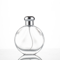 Flacon de parfum en verre 30-50 ml, atomiseur transparent-noir, flacon pulvérisateur, cristal, forme carrée, vide, rechargeable