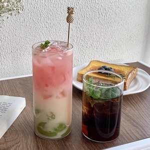Gobelet à thé aux fruits de style moderne, verre à jus transparent pour la maison, pour les boissons d'été, café et lait pour les fêtes - Product Image 4