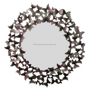 หัตถกรรม Butterfly Design เหล็กตกแต่งติดผนัง,กระจกแขวนผนังสำหรับห้องรับแขกห้องนอนห้องน้ำทางเดิน - Product Image 4