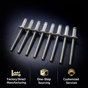 รีเวทสแตนเลสแบบปลายเปิด ISO 15977 พร้อมตัวเลือกทองแดงและเหล็ก ระดับ 6 เกรด 1/4 นิ้ว เส้นผ่านศูนย์กลางหัว - Product Image 1