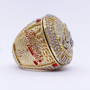 Anillo de Campeonato de los Atlanta Braves, Aleación de Oro, Diseño de Letra A, Engaste de Bisel, Joyería, Regalo - Product Image 2