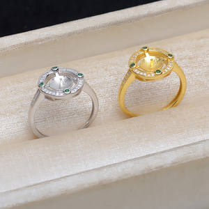 Anillo Ajustable de Plata S925 con Soporte Vacío para Perla de 8-9 mm y Abertura Oculta, Herramientas y Equipos de Joyería-5029 - Product Image 3