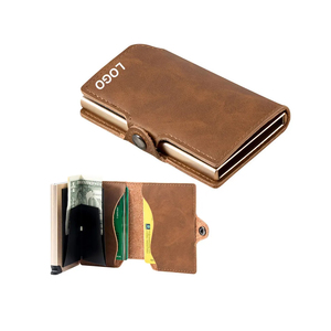 Portafoglio Sottile in Microfibra Personalizzato <span class=keywords><strong>per</strong></span> Uomo, Stile Business, Porta Carte di Credito Premium con Display - Product Image 1