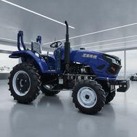 Tracteur agricole de haute qualité 70HP 80HP 4x4 avec rotoculteur et charrue, homologué CE