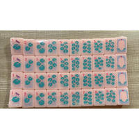 Maßgefertigtes Luxuriöses Rosa Paris Acryl-Mahjong-Set 160 Steine Tragbar Moderner Stil Unterhaltung für Camping oder Zuhause Pokerspieler