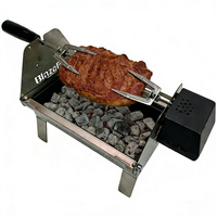 Grill à charbon de bois rotatif automatique, grill d'extérieur sans fumée, grill d'intérieur en acier inoxydable
