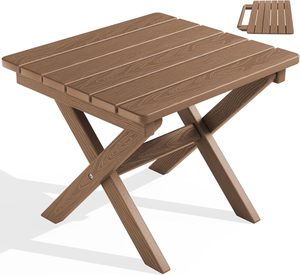 <span class=keywords><strong>Mesa</strong></span> Auxiliar Plegable para Exteriores, <span class=keywords><strong>Mesa</strong></span> Auxiliar Adirondack, <span class=keywords><strong>Mesa</strong></span> Pequeña para Uso en Interiores y Exteriores, No Requiere Ensamblaje - Product Image 1