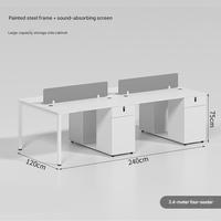 Bureau de travail pour le personnel de bureau, 2 places/1 place avec chaise, mobilier de poste de travail, bureau d'ordinateur pour le personnel
