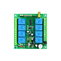 DC12V 8 canaux RF sans fil commutateur à distance récepteur grue-fait métal ABS 433MHz antenne pour porte de Garage LED apprentissage intelligent