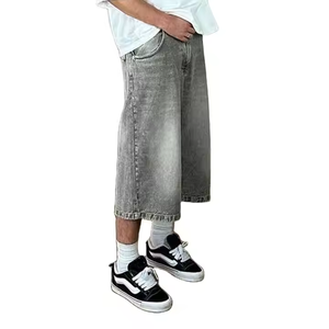 <span class=keywords><strong>Bermudas</strong></span> vaqueras súper sueltas personalizadas para <span class=keywords><strong>hombre</strong></span>, pantalones cortos largos <span class=keywords><strong>de</strong></span> mezclilla marrón lavados <span class=keywords><strong>de</strong></span> patinador callejero <span class=keywords><strong>de</strong></span> tendencia <span class=keywords><strong>de</strong></span> moda sólida Retro Vintage - Product Image 1