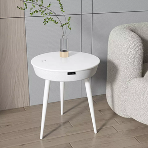 Sistema <span class=keywords><strong>de</strong></span> sonido Bluetooth <span class=keywords><strong>de</strong></span> alta calidad, carga inalámbrica tipo C, puertos USB, mesa auxiliar redonda - Product Image 2