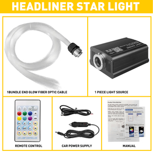 Kit d'éclairage de plafond pour voiture/maison Auxito 500 pièces 12V 16W, lumières à fibres optiques effet ciel étoilé scintillant, 2/3m - Product Image 2