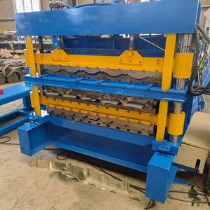 Drei schicht ige Trapez blech walzen form maschine Metalldach maschine Preis - Product Image 5