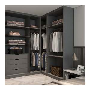 Armoire modulaire au design minimaliste, dernier cri, sur mesure, gris mat - Product Image 1